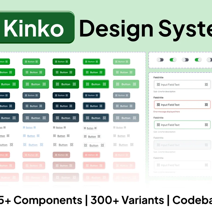 Kinko Insurance design system, blurred (under NDA)
